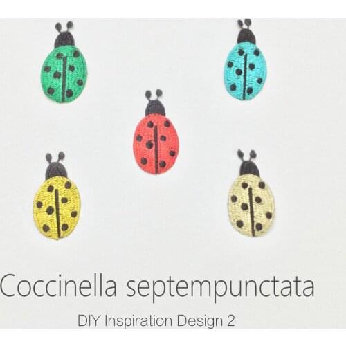 20pcs/lot Ladybug Creative Cute DIY Embroidery Patches for Clothing Accessories Decoration Applique Beetle Insect Animal