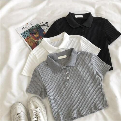 2021 hot sale girls ribbed t-shirt cotton summer solid color fashion girls top 3-8t B265