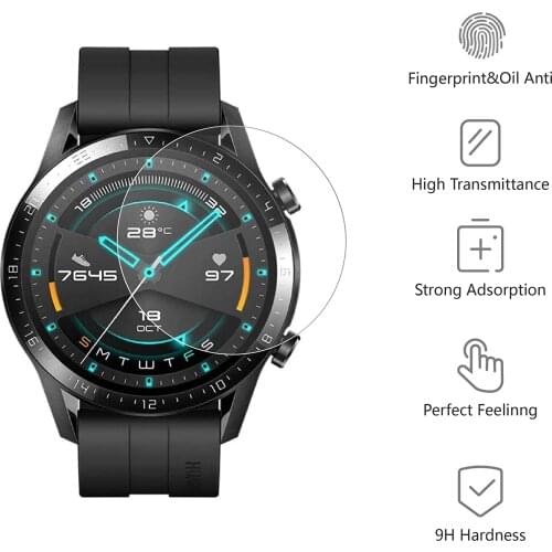 2PCS Smart Watch Tempered Glass Screen Protector Diameter 41mm 42mm 43mm 44mm 46mm 45mm 40mm 39mm 38mm 37mm Protective Film