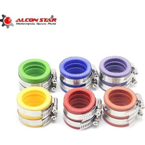 Alconstar-35mm Motorcycle Carburetor Rubber Adapter Inlet Intake Pipe For 21 24 26 28 30mm MIKUNI OKO KOSO KEIHIN PE28 30mm VM24