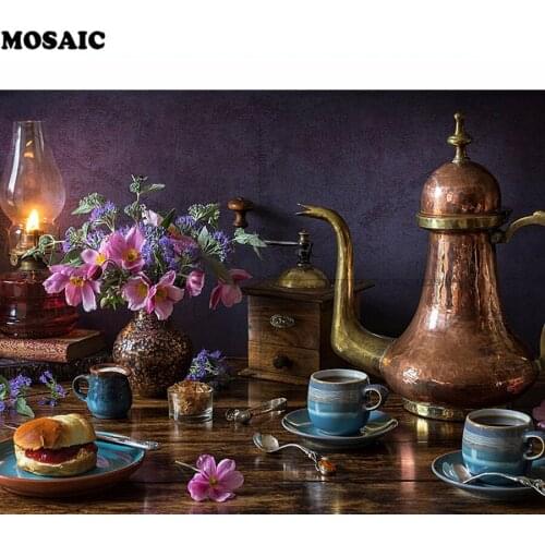 Diamond Embroidery DIY Diamond Painting Flower & Tableware Fruit Diamond Painting Cross Stitch Rhinestone Decoration D68