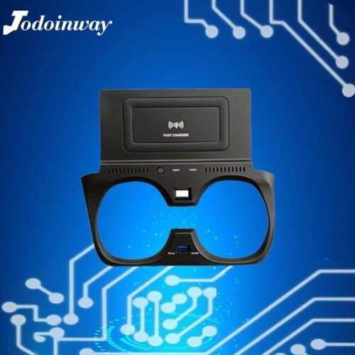 Car wireless charger phone stand center console water cup holder trim for BMW 3 Series G20 G28 325I 330I 2019 2020 charging pad