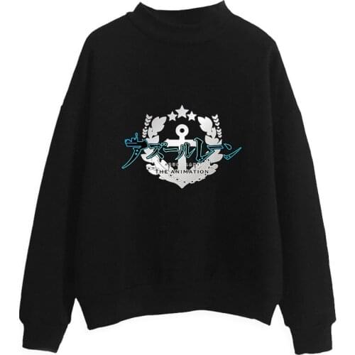 Azur Lane Fashion Turtleneck Sweatshirts Women Men Long Sleeve Sweatshirts Hot Sale Casual Pullover Clothes