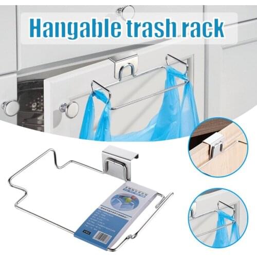 Garbage Bag Holder Rack Hanging Reusable Convenience Garbage Bags Storage Organizer Rack For Kitchen GQ