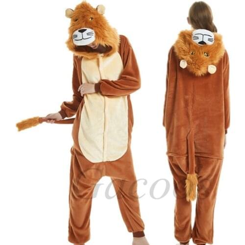 Lion Stitch Onesie Kids Unicorn Pyjamas Girls Flannel Sleepwear Teens Boys Cartoon Kigurumi Jumpsuits Autumn Childrens Costume