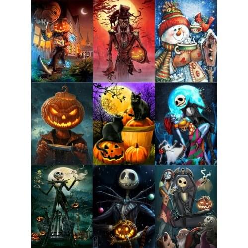 Handmade Santa Claus Diamond Painting Round Snowman Mosaic Handmade Cross Stitch Children Decoration Mosaic Painted Wallpaper