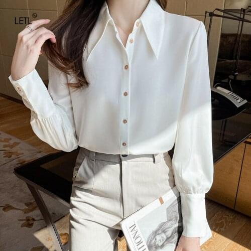 Женские белые рубашки LETL China At AliExpress