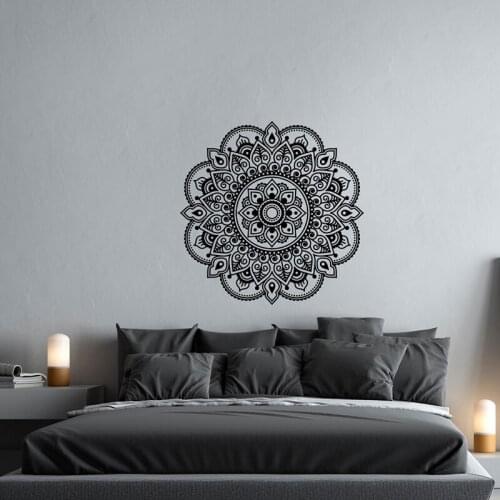 Mandala Vinyl Wall Decal- Mandala Decal- Yoga Wall Decal Meditation Bohemian Boho Bedroom Mandala Wall Art- Bedroom A12-016