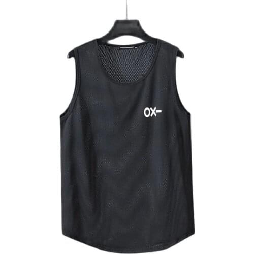 Summer men tank tops big size 8XL 10XL 11XL Camouflage Ice silk hole Breathable tank tops high street sports tops tees