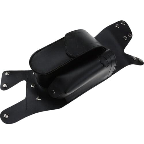 New Left Side Waterproof Crash Saddlebag Guard Bar Bag With Water Bottle For Harley Touring Electra Glide FLHT FLTR FLHR