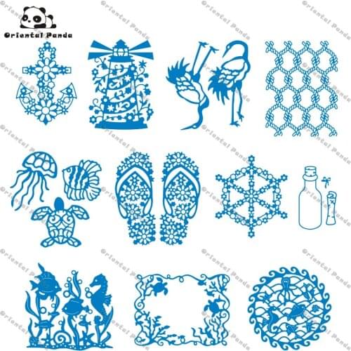 New Dies 2020 Ocean Series Metal Cutting Dies diy Dies photo album cutting dies Scrapbooking Stencil Die Cuts frame die cut