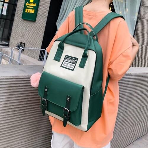 New School Bags Fashion Canvas Women Backpack Casual Classical School Bag for Teenage Girls Shoulder Bag Mochilas Rucksacks