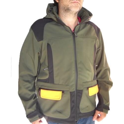 Hunting jacket pigskin green waterproof rain work safety orange