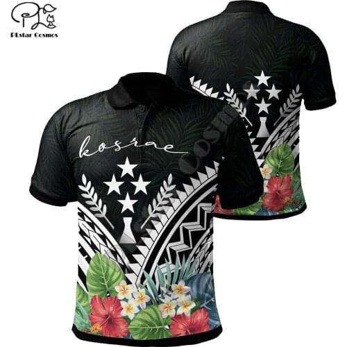 PLstar Cosmos 2021 Kosrae Polynesian Hibiscus Polo Shirts Fashion 3D Print Harajuku Short Sleeve T-Shirts Dropshipping Style-7