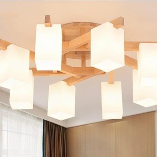 Nordic Pendant Lights Wood Aluminum Lampshade Industrial Lighting Loft Lamparas Colorful Pendant Lamp E27 Base Light Fixtures