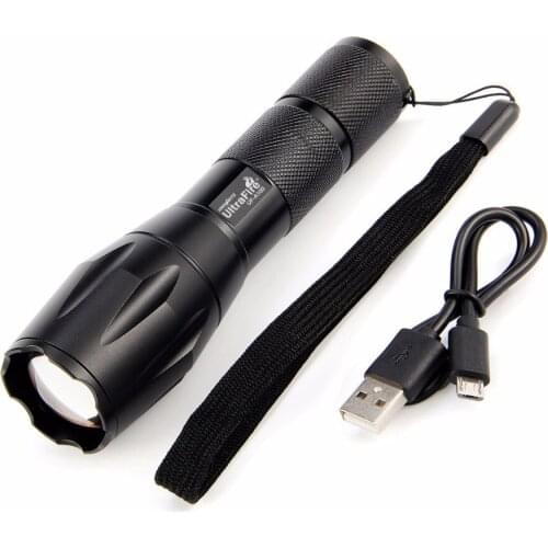 UltraFire LED Flashlight 8000 Lumen Cree XM-L2 Zoomable Torch Lantern Hunting 5 Mode Lanterna luz USB Charging 18650 Flashlight