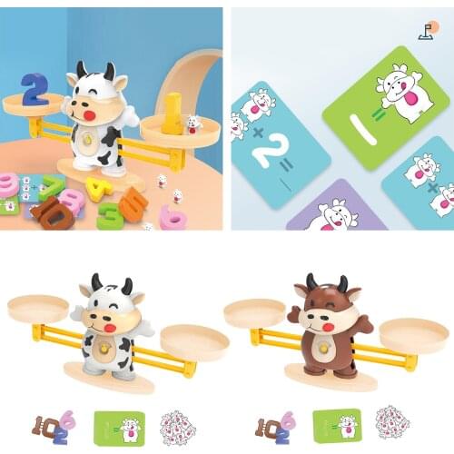 Montessori Cattle Weighing Scale Balance Games Math Toys for Toddlers