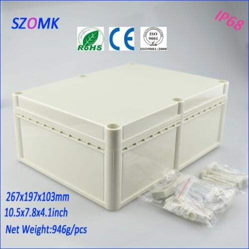 Waterproof plastic enclosure (2 pcs)267*197*103mm abs control plastic enclosures distribution box electronic case