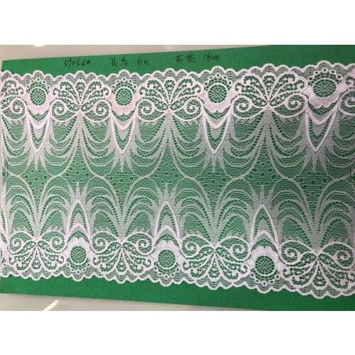 18cm high quality nylon spandex elastic lace trim,YX-59054