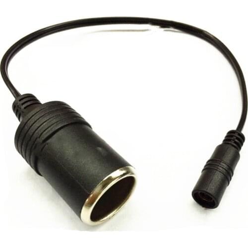 High Power DC Female Cigarette Lighter Socket to DC 5.5mm x 2.1mm Male / Female Barrel Plug Charger Cable Adapter