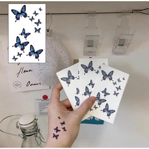 1Pcs Fashion Women 3D Butterfly Temporary Tattoo Sticker Body Leg Arm Art Tatoo Decor Waterproof Tatoo Sticker