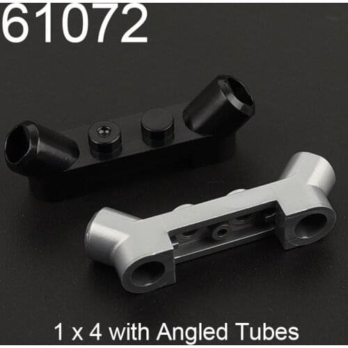 10PCS 61072 Plate Special 1x4 with Angled Tubes Building block accessories parts MOC DIY Education Build Toys Brick