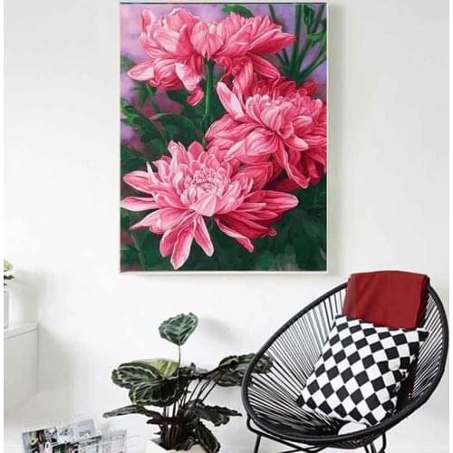 Diamond Embroidery Cross Stitch Floral Painting With Diamonds Picture Of Rhinestones DIY Diamond Mosaic Flowers Handmade