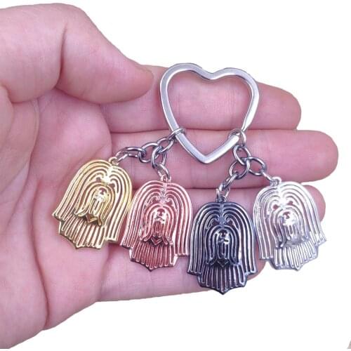 Havanese(in show cut) New Style Dog Animal Cute Gold Silver Plated Keychain For Bag Women Men Girls Female Love Jewelry K201