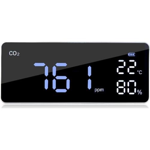 Household Multifunctional CO2 Temperature Humidity Monitoring Device Digital Display Air Quality Detector ℃ and ℉ Switchable