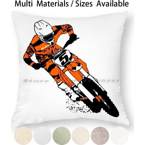 Supercross-Moto Cross Pillow Case Throw Pillow Cover Cotton Linen Flax Motocross Moto Cross Supercross Sx Enduro Supermoto