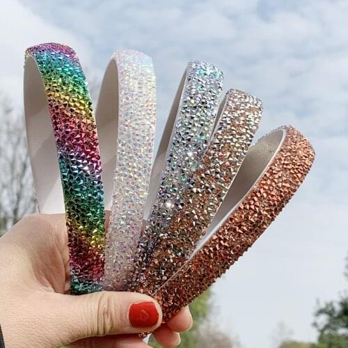 Colored Rhinestones Headbands For Women Diamond Hair Accessories Pearl Headband for Girls Crown Flower Hairbands Head Wrap