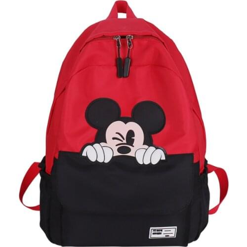 Disney New Cute Unisex Mickey Mouse Backpack Children School Bags Boys And Girls Cartoon Shaped Schoolbag Baby Kids Bag