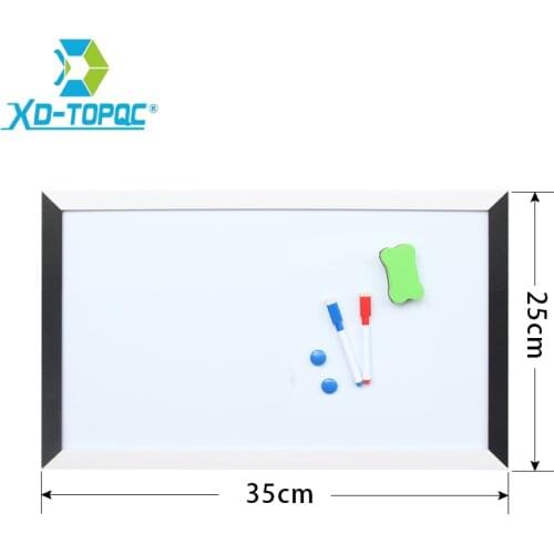 XINDI 25*35cm Whiteboard MDF Black & White Frame Magnetic White Board For Notes New Drawing Boards Dry Erase Notice Board WB07