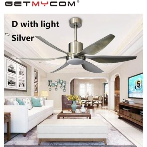 Getmycom 54 inch frequency conversion large wind ceiling fan living room quiet lamp decoration dining room retro American remote