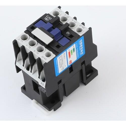 1PCS CJX2-1801 LC1 AC Contactor 18A 3 Phase 3-Pole NC Coil Voltage 380V 220V 110V 36V 24V 50/60Hz Din Rail Mounted 3P+1NC