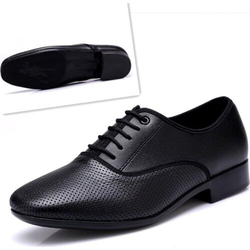 Sneakers Men Modern Dance Shoes For Men Stage Latin Sports Shoes Leather Men Square Dance Ballroom National Standard Dance Shoes