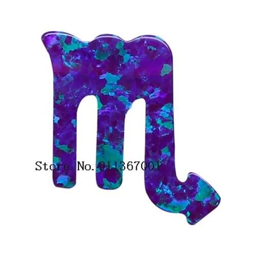 50pcs Synthetic opal Scorpio shape Size 13mm Horoscope opal Pendant