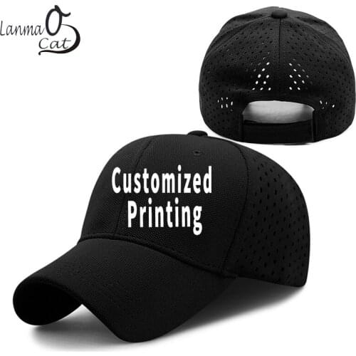 Lanmaocat Breathable Mesh Cap Running Hat Custom Design Mesh Cat Dad Hat Man Women Baseball Sport Cap Quickly Dry Free Shipping