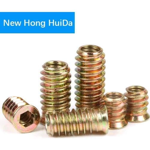 Flanged Hex Socket Drive Head Furniture Nut Zinc Alloy Iron Carbon Steel For Wood Nutsert Insert Nut M6 M8 M10