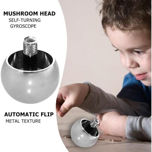 Metal Flip Over Top Gyro Spinning Top Toys Children Gyro Great Accurate Silver Spinning Top Kids Toys Educational Magic Toy Gift