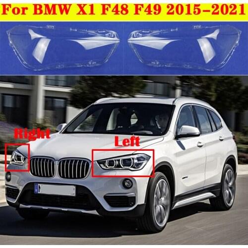 New Car Front Head Light Lamp For BMW X1 F48 F49 2015-2019 Headlight Cover Glass Lens Case Headlamp Lampshade Auto Shell