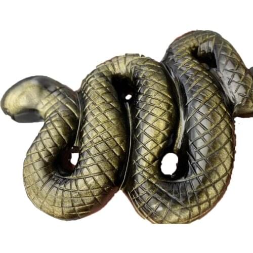 Natural Golden Obsidian Fluorite Carving Snake Skull Figurine Crystal Quartz Mineral Stone Reiki Healing Home Decoration Gift