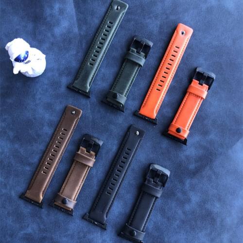 Leather link loop strap For apple watch band 44mm 40mm iWatch series 6 SE 5 4 3 2 1 watchbands bracelet 42mm 38mm Wristbands