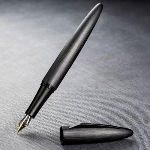 Free Engraved Black Shark Fountain Pen Double Nib with Ink Cartridge Set The Best Gift Choice for Teacher Business Partner