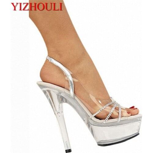 15cm high with glass slipper Large base waterproof princess sandals model star shoes recruit agents