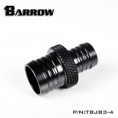 Barrow black white silver brass 3/8 '' to 1/2 '' pagoda type connectors for computer water cooling use. TBJB3-4