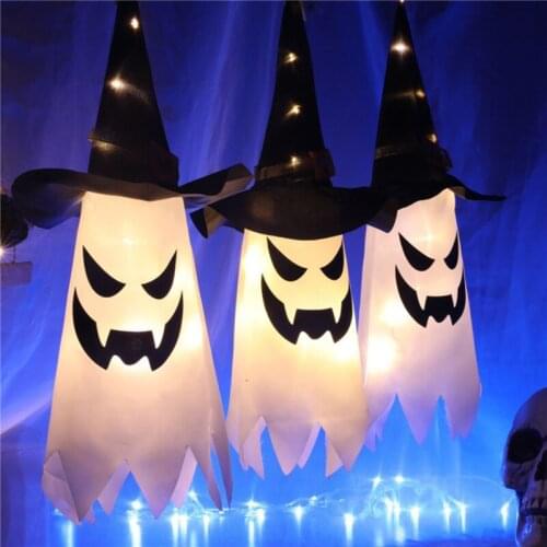 Halloween Party LED Lamp Ghost Shaped Desktop Night Light Decorative Tools for Living Room Bedroom