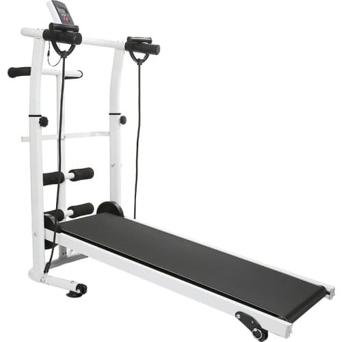 Spinning Macine Treadmills Twist Machine + Sit-ups + Running + LED Dial Three-in-one Purely Mechanical Power Treadmill HWC