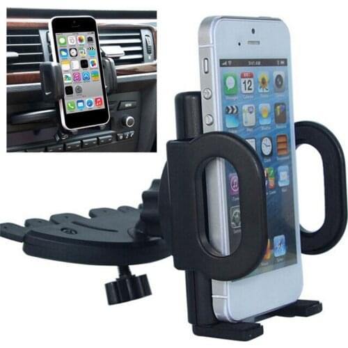 360 Degree Rotation Universal Car CD Slot Phone Mount Holder Cradle For Mobiles IPhone Samsung High Quality And Brand New