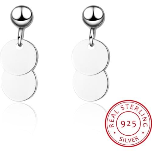 Mini Exquisite Design 925 Sterling Silver Round Spot Tassel Earrings For Women oorbellen S-E805